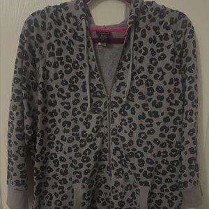 Torrid Black and Gray Animal Print Hoodie